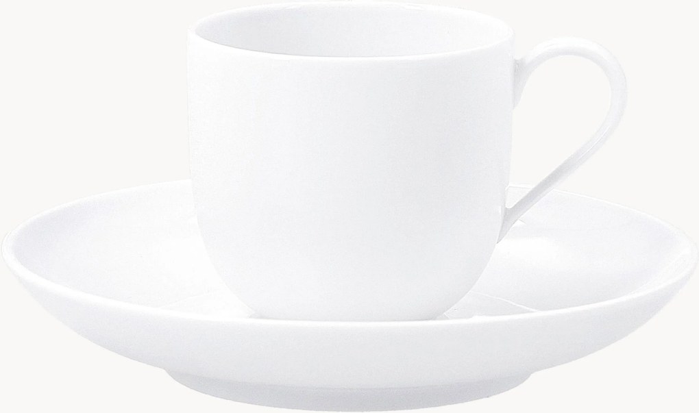 Ručne vyrobené porcelánové šálky na espresso's podšálkami Urbino, 2 ks