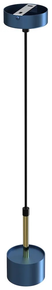 Závesné svietidlo Arena, 1x tmavomodré kovové tienidlo, db/g