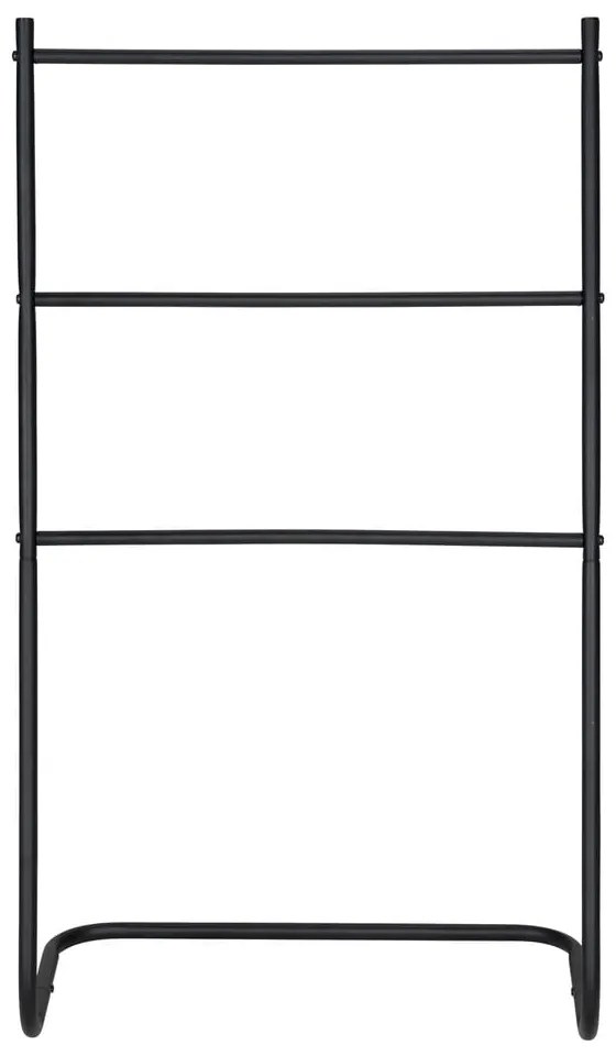 Matne čierny kovový stojan na uteráky Aracena – Allstar