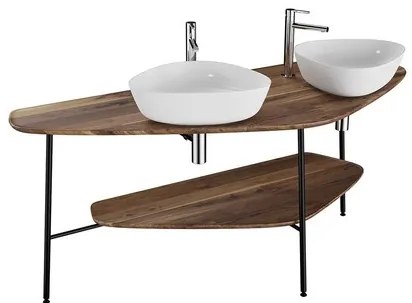 Vitra Plural deska pod umyvadlo 160 cm tmavý dub 64043