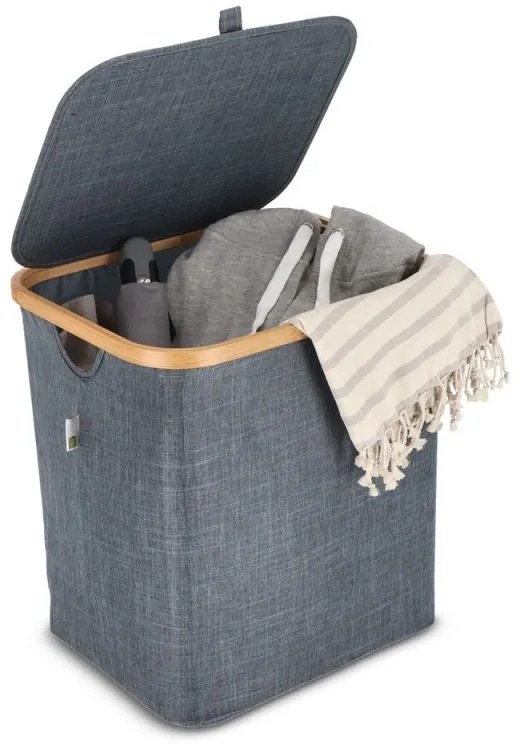 Kôš na bielizeň NOLVIO 50 L, modrosivý