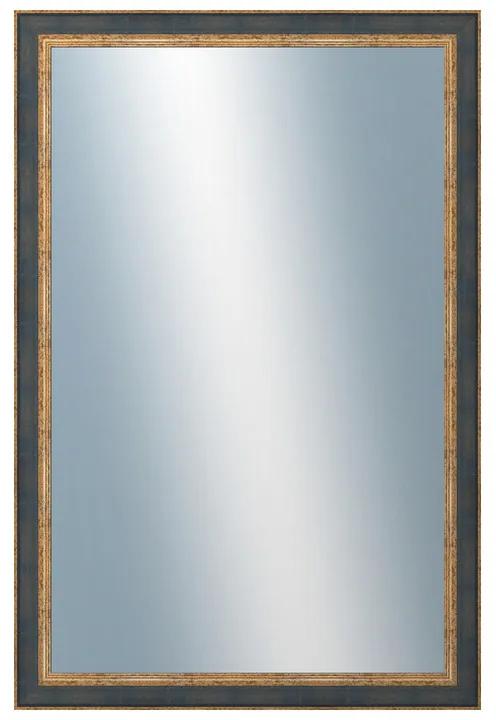 DANTIK - Zrkadlo v rámu, rozmer s rámom 80x160 cm z lišty ZVRATNÁ modrozlatá plast (3068)
