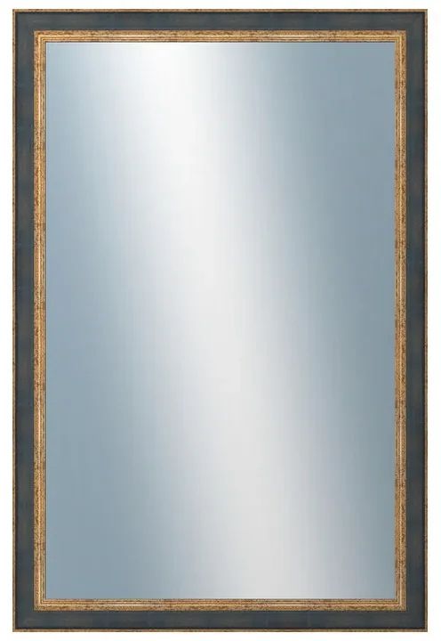 DANTIK - Zrkadlo v rámu, rozmer s rámom 80x160 cm z lišty ZVRATNÁ modrozlatá plast (3068)