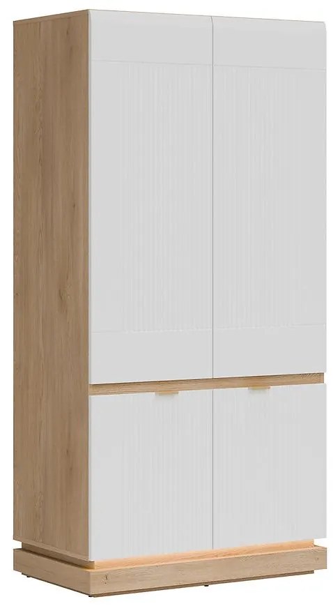 Skriňa 2d Milton Ml08 Dub Crem Torro Biela