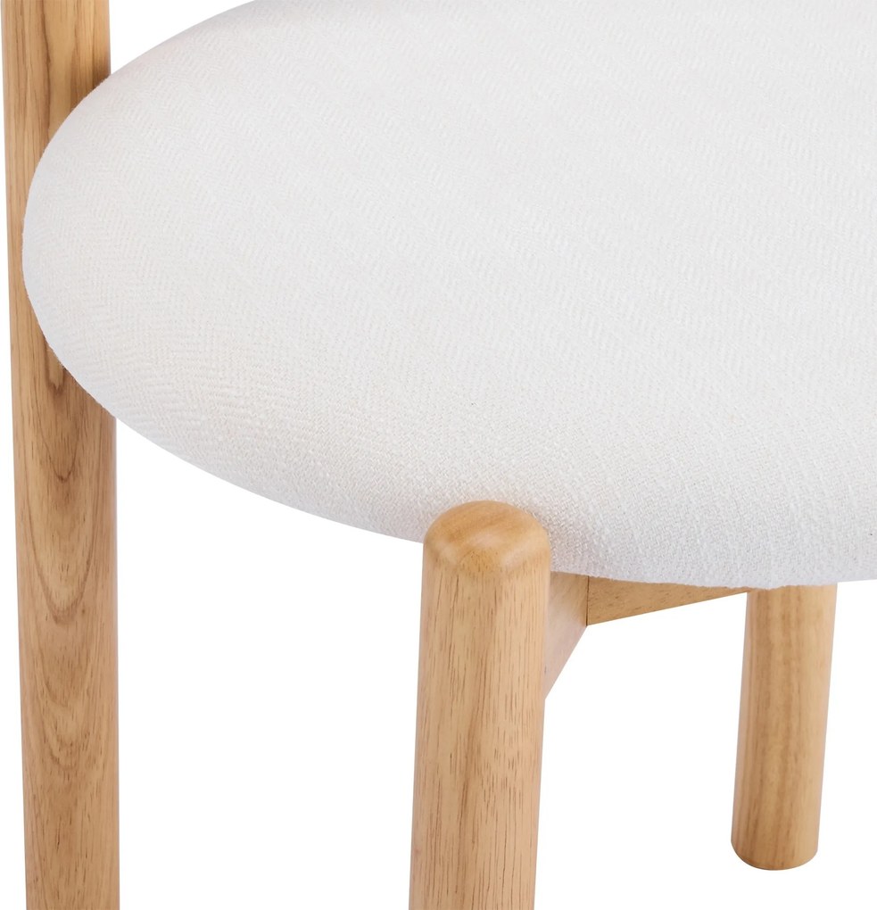 Jídelní židle Yoko z masivu krémová/hnědá