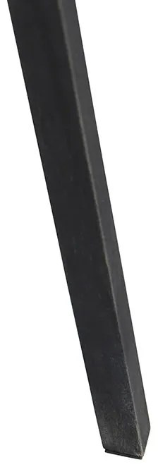 Stojaca lampa trojnožka čierna s tienidlom páv 50 cm - Tripod Classic