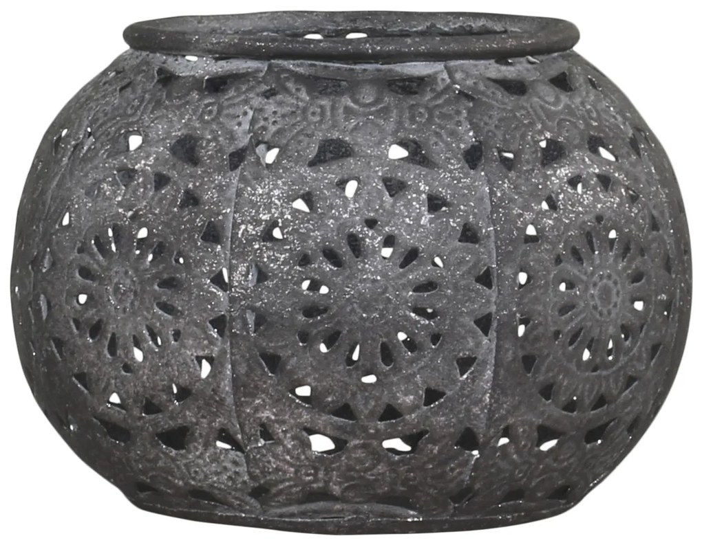 Zinkový kovový vintage svietnik Vire zinc - Ø10*7 cm