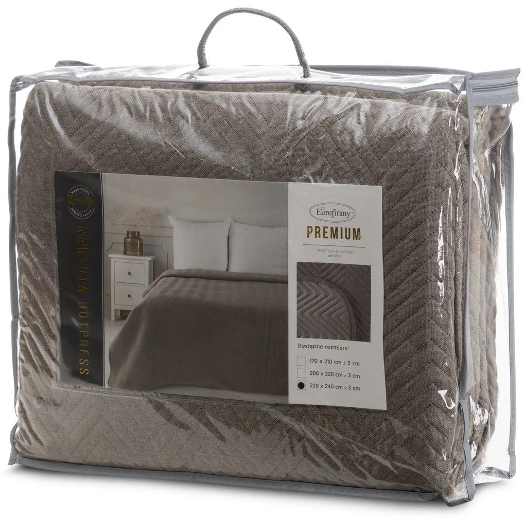 PREHOZ NA POSTEĽ LEN3 200X220 CM SIVÝ