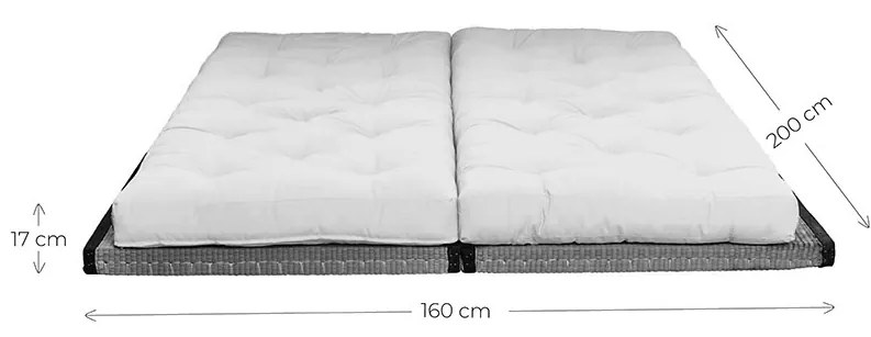 Variabilná pohovka Chico Tatami mat/Mocca 85 × 200 × 80 cm