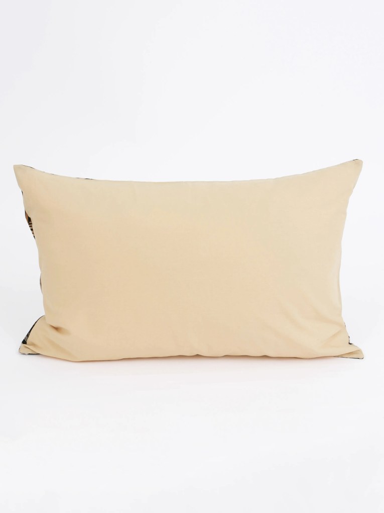 Bavlnená obliečka na vankúš Renforcé 40 × 60 cm - Taisa čierna/zlatá