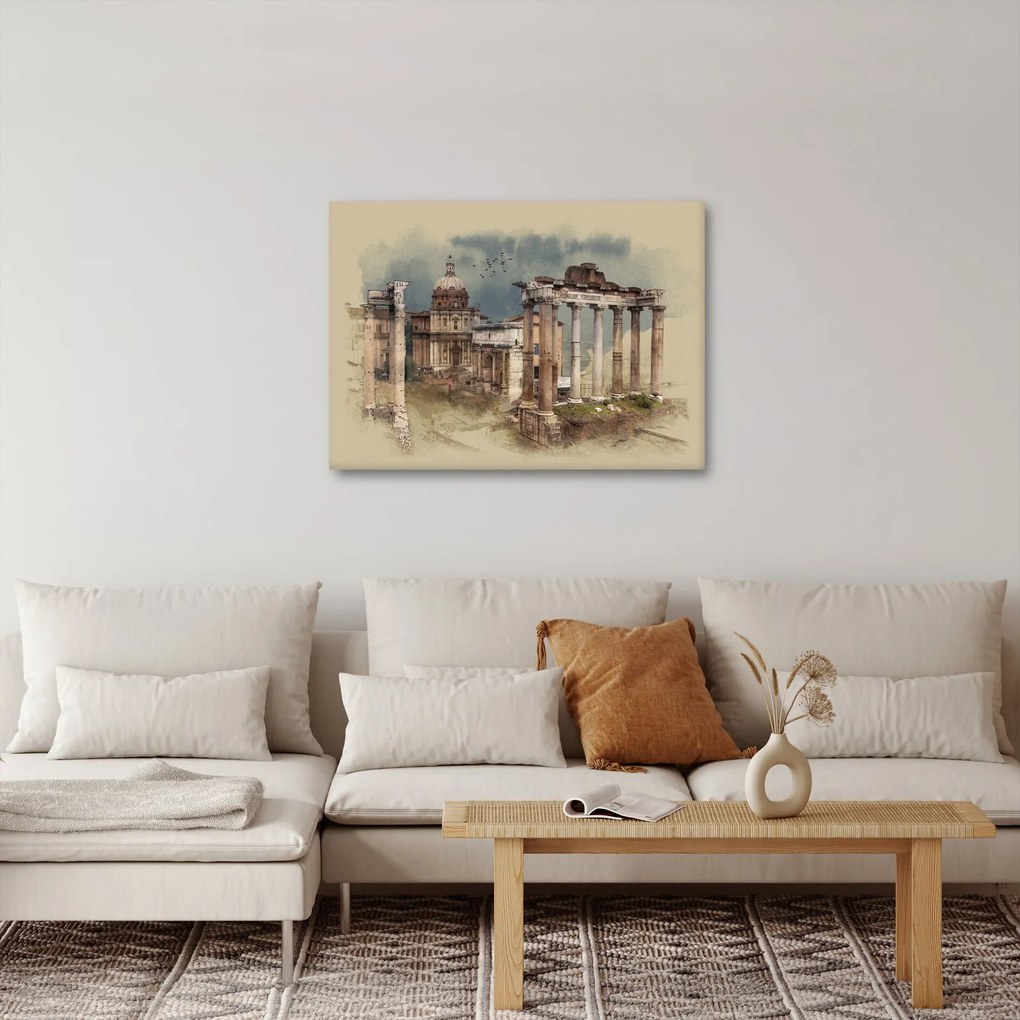 Obraz - Forum Romanum, Rím, Taliansko (70x50 cm)