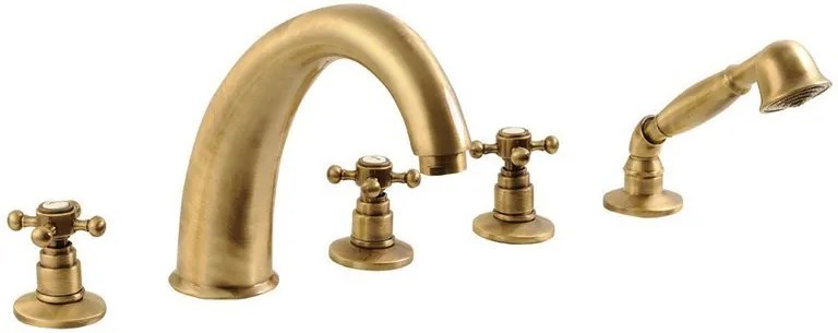Sapho Sapho, ANTEA päťprvková batéria na okraj vane, bronz, 3316
