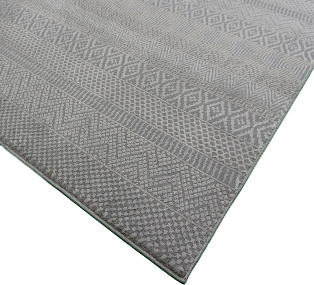 Koberec Zurich 1901 GREY – sivý obdĺžnikový koberec so vzorom Rozmer: 160x230 cm