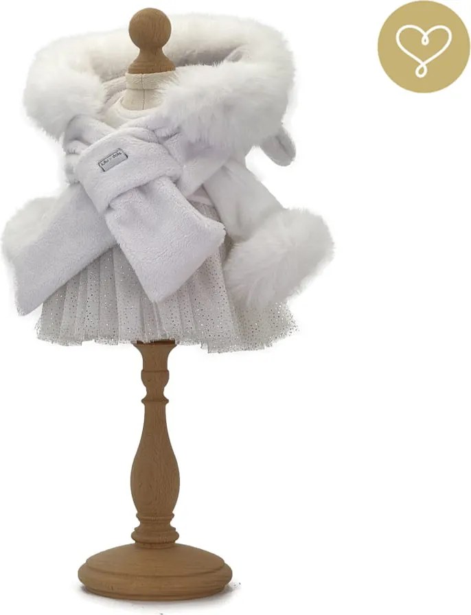 Kostým pre bábiku Lullu – elegancia s kožušinovými detailmi