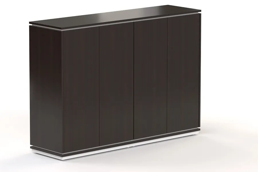 Stredná skriňa Creator 162,8 x 44,5 x 115,5 cm, biela / wenge