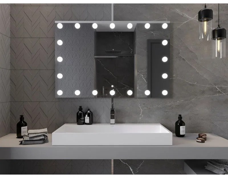 Mexen Dona, LED kúpeľňové zrkadlo s podsvietením 120 x 80 cm, 6000K, ochrana proti zahmlievaniu, 9818-120-080-611-00