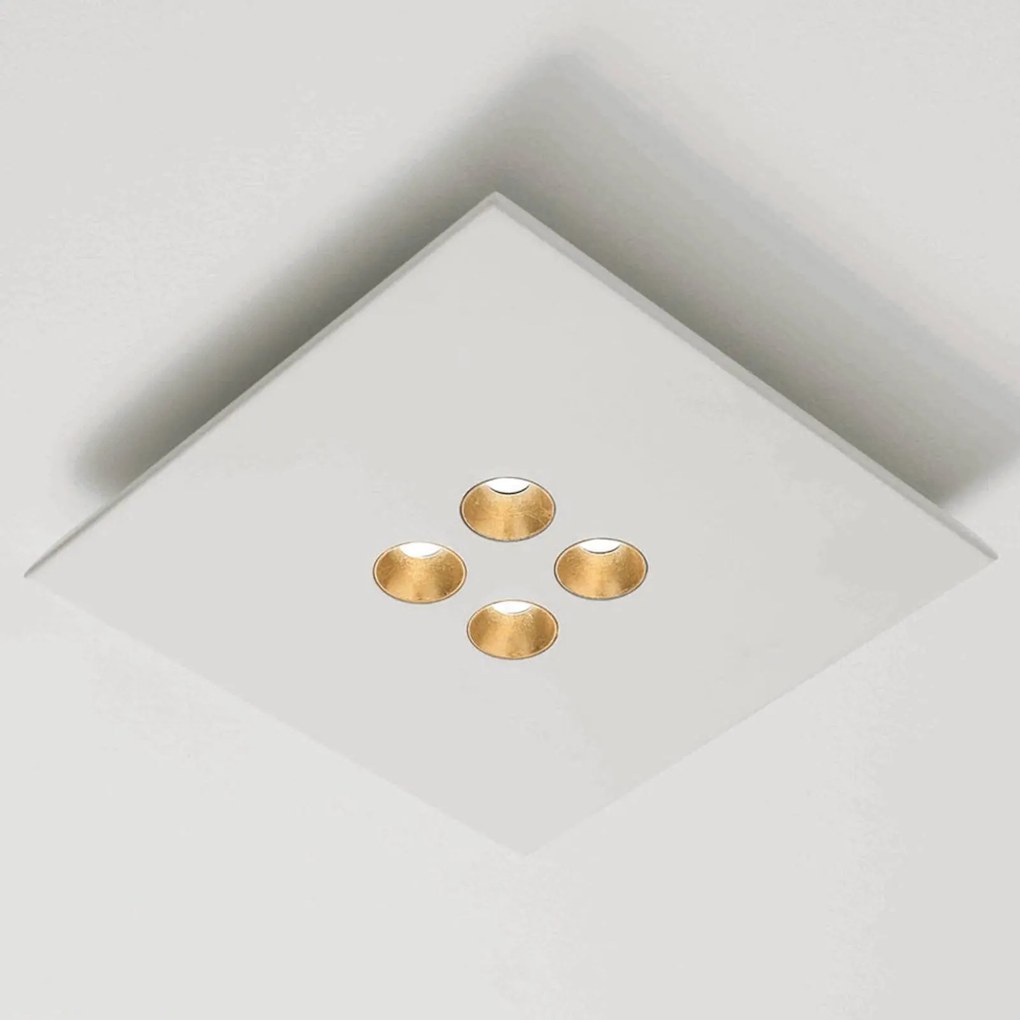 ICONE Confort – stropné LED svietidlo, bielo-zlaté
