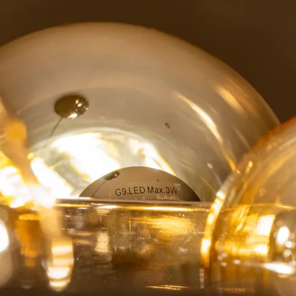 Brilagi - LED závesný luster na lane MILLA 15xG9/3W/230V čierny chróm/zlatá