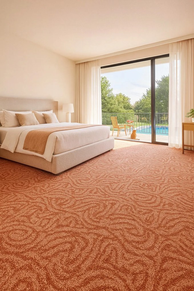 Koberec metráž Bella Marbella 35, na mieru, šíře 3m,4m,5m, hnedá, filc, chodba / predsieň, ITC