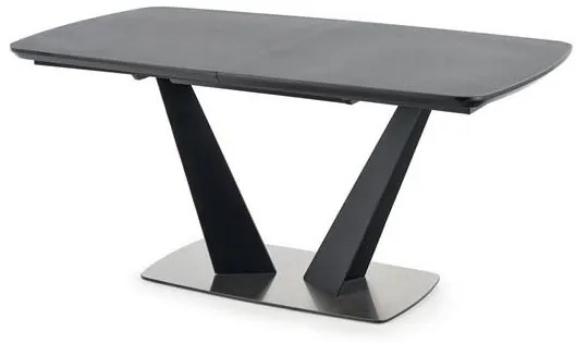 Rozkladací jedálenský stôl 160-220 cm Fredda (čierna + sivá) (pre 6 8 osôb). Akcia -14%. Vlastná spoľahlivá doprava až k Vám domov. 1048853