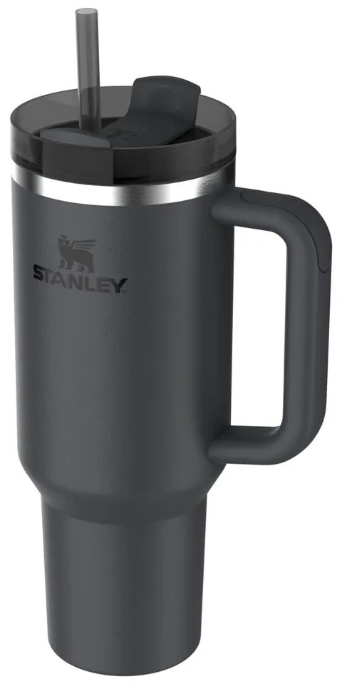 Čierna termoska so slamkou z nehrdzavejúcej ocele 1,18 l Quencher H2.0 FlowState Tumbler Black – Stanley