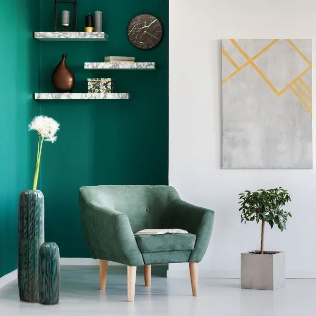 Dekoratívny tanier REA 01 zelený / béžový