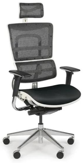 Multifunkčná kancelárska stolička WINSTON WHITE SAB, čierna/biela