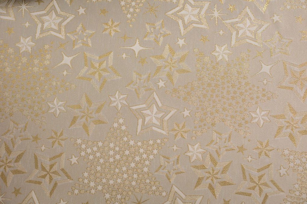 Dekorstudio Luxusný Vianočný obrus s hviezdami - zlatý SW29 Rozmer obrusu (šírka x dĺžka): 110x160cm