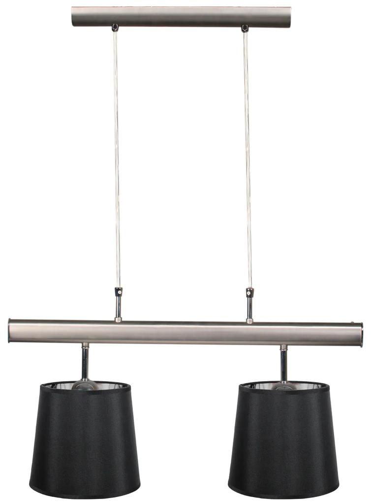 CLX Moderné závesné osvetlenie nad jedálenský stôl RUVO DI PUGLIA, 2xE27, 60W, strieborné