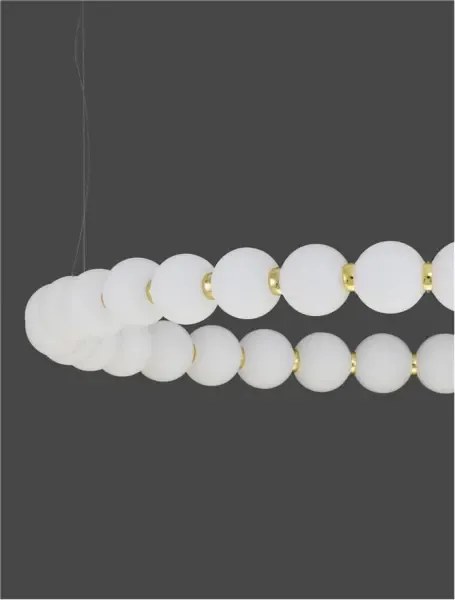 LED luster Perla 80 zlaté s diaľkovým ovládaním