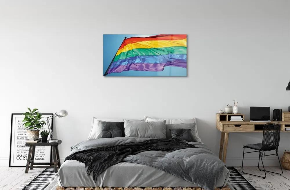 Sklenený obraz farebné vlajky 120x60 cm