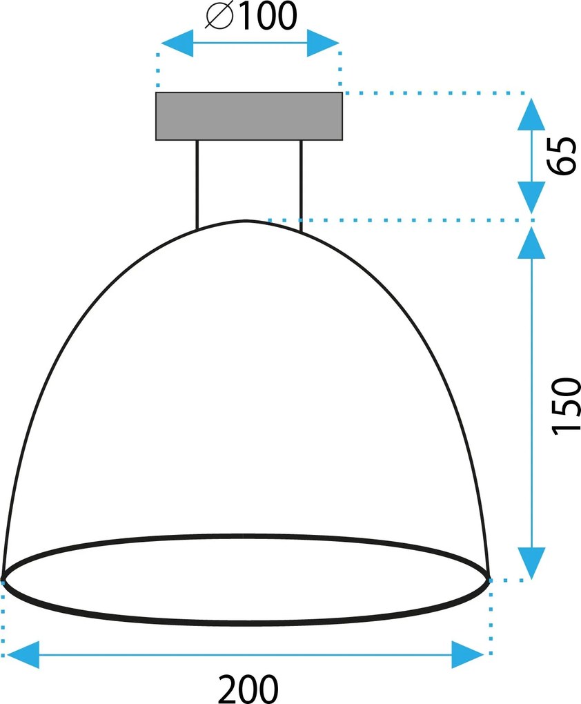 Toolight Toolight, stropné svietidlo 1xE27 APP1303-1C, čierna, OSW-02427