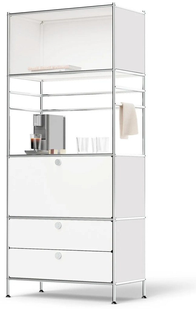 Kovový regál »CN3« s 1 priehradkou a 2 zásuvkami