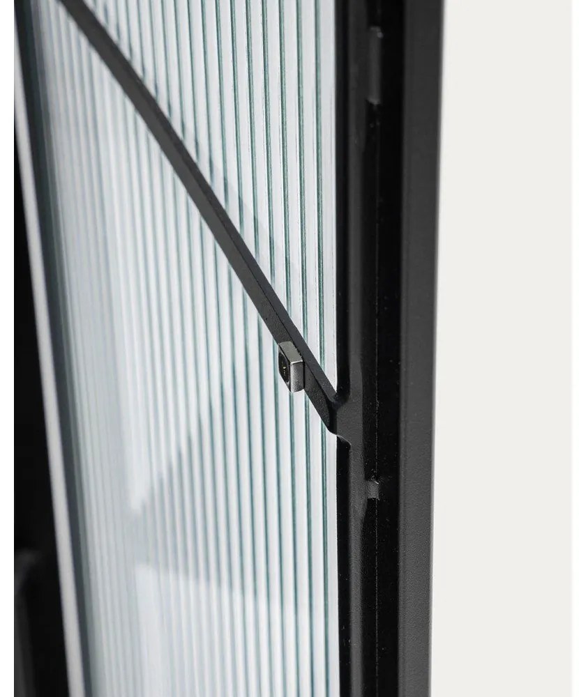 Čierna oceľová vitrína 70x143x41 cm Trixie – Kave Home