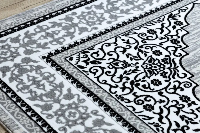 Dywany Łuszczów 80x150 cm Kusový koberec Gloss 8490 52 Ornament ivory/grey, šedá, chodba / predsieň