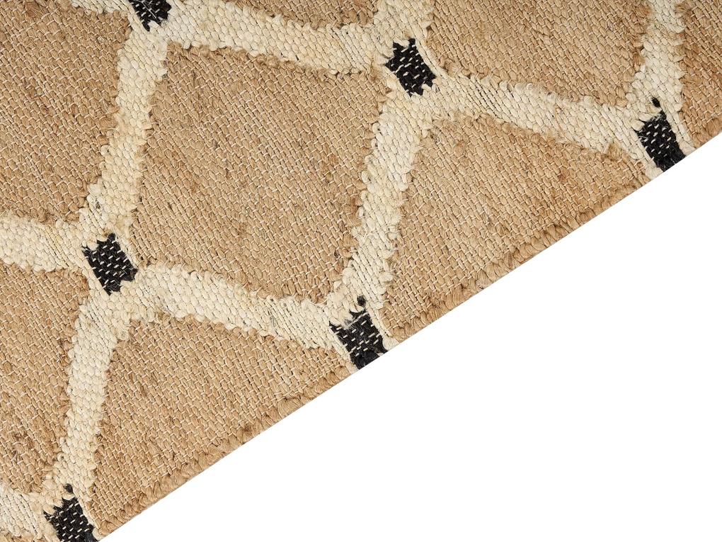 Jutový koberec 300 x 400 cm béžový KALEKOY Beliani