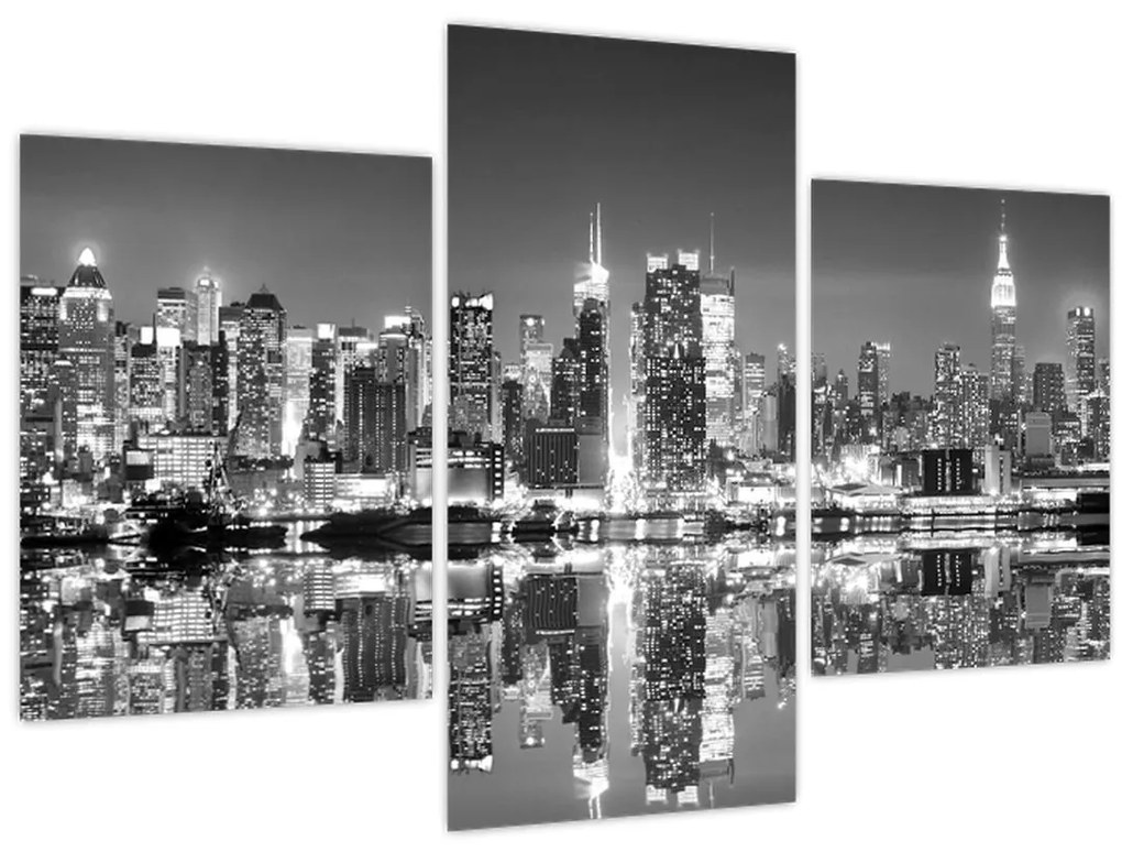 Obraz - New York, čiernobiely (90x60 cm)
