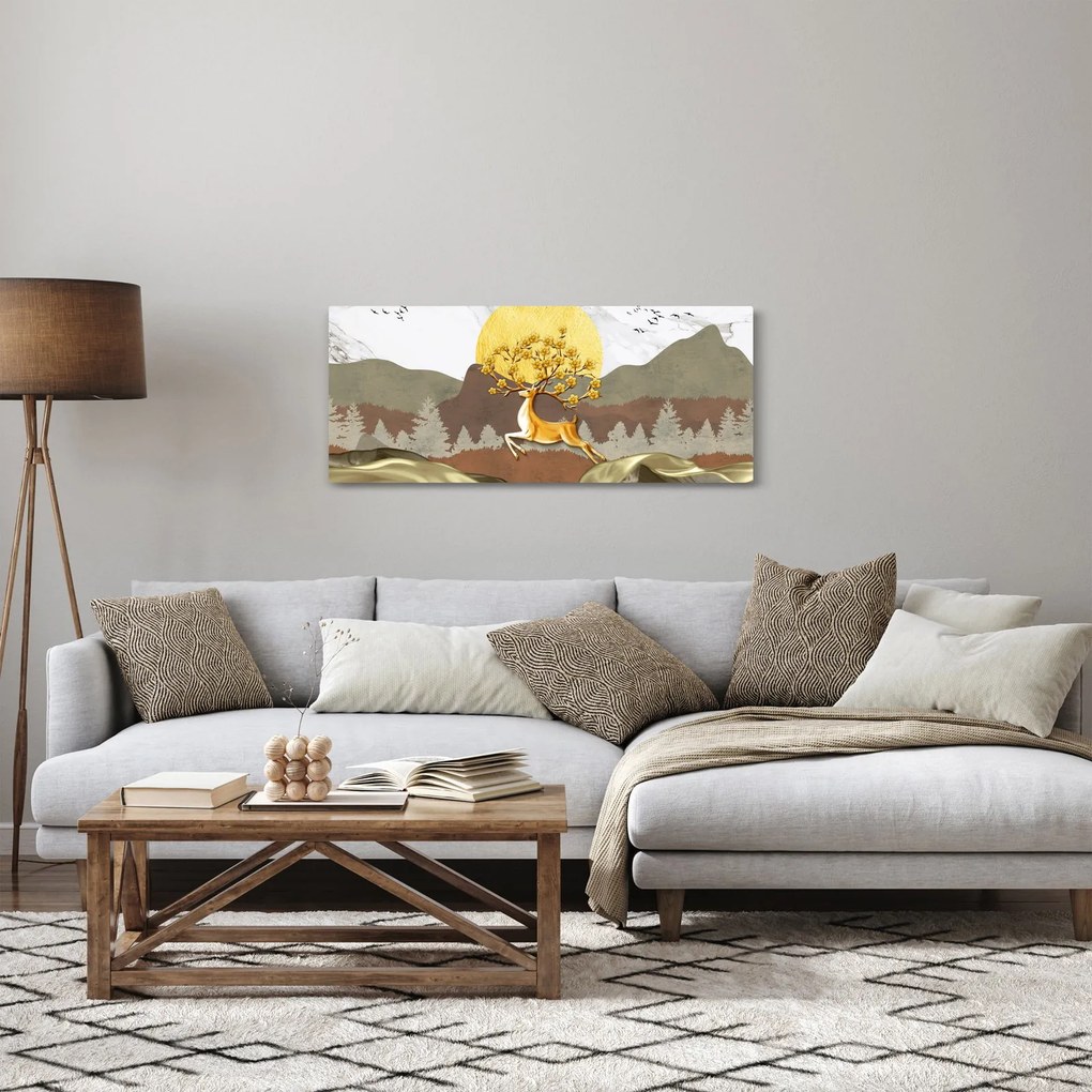Obraz jeleňa (120x50 cm)