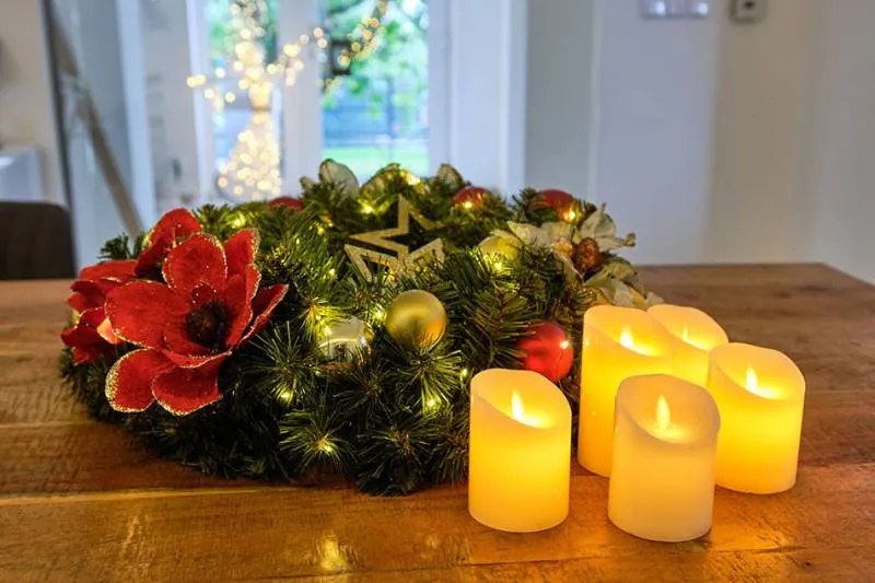 DECOLED Umelý kvet so svorkou, krémový, 20 cm