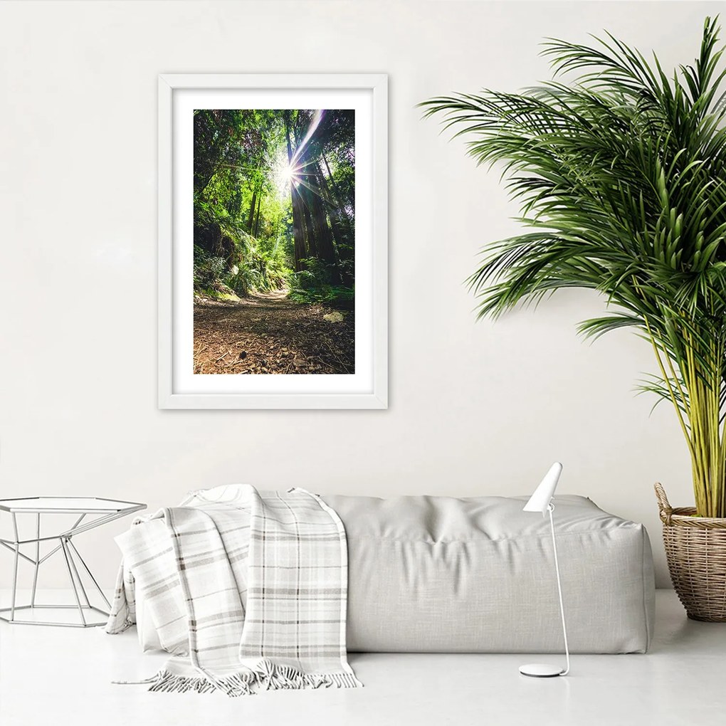 Gario Plagát Cesta v hustom lese Farba rámu: Bez rámu, Rozmery: 30 x 45 cm