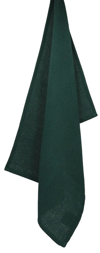 Kuchynské utierky sada 2 ks Karo/zelená – bavlna a polyester, károvaný vzor