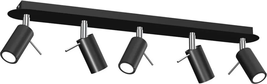 Bodové svietidlo PRESTON 5xGU10/MR11/40W/230V čierna