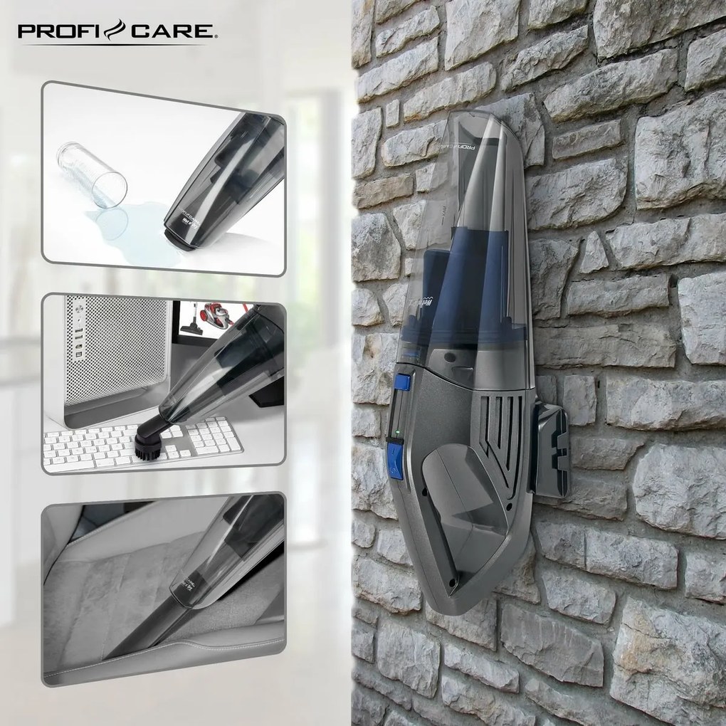 ProfiCare AKS 3034 ručný vysávač 2v1, sivá