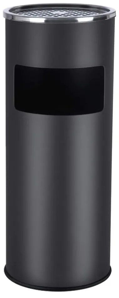 Stojanový popolník s odpadkovým košom SMOKE, 60,5x24,5cm, čierna SongmicsHome