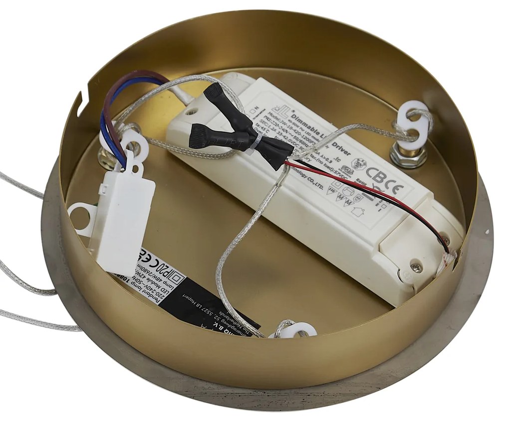 Dizajnové závesné svietidlo zlaté s 3-stupňovým stmievaním - Organico