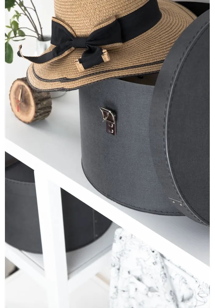 Súprava 2 čiernych škatúľ Bigso Box of Sweden Rut