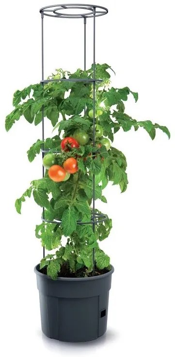 Kvetináč pre pestovanie paradajok a iných pnúcich rastlín, Grower antracit 39,2 cm PRIPOM400-S433