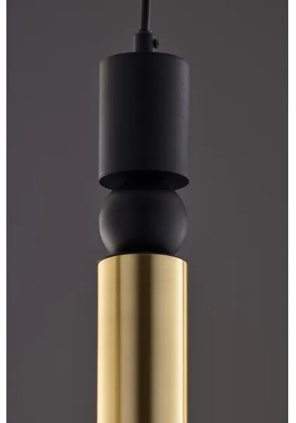 Jupiter 2012 - Luster na lanku ALAS 5xGU10/10W/230V čierna/zlatá