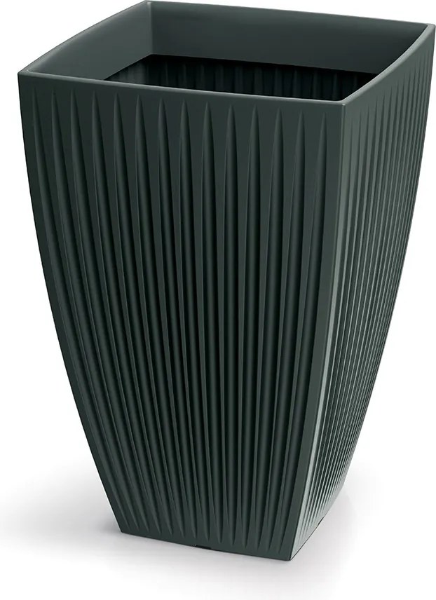 Vysoký kvetináč LATIE SQUAR I 40 cm antracitový