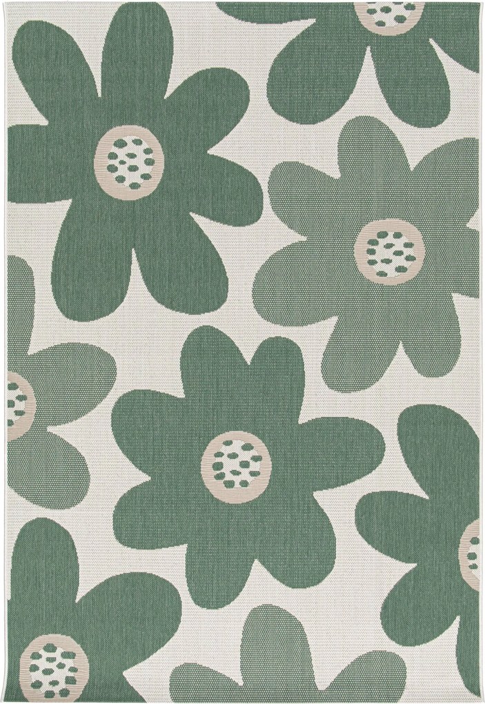 Kusový koberec Palma Natural 16823-460 - na von aj na doma, 120x170, zelená, chodba / predsieň, Balta